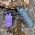 Collapsible Water Bottles Travel water bottle Sports Portable Sport Water Bottle Reusable Water Bottles comes with mountaineering Buckle 500ml silicone Water-proof camping water bottle