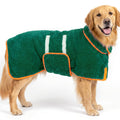 Dog Bathrobe, Super Absorbent for Small to Large Dogs, Dark Blue XL | Dog Robes with Soft Fleece, Warm & Cozy, Adjustable Fit, and Quick Drying Coat for Baths Swimming and Grooming