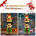 3D Snowman Gift box Outdoor Christmas Decorations with Timer&Remote Control