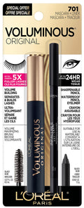 L’Oreal Paris Original Voluminous Mascara, Building Mascara Volume and Length Formula, Washable, Blackest Black, 0.26 Fl Oz., 1 Count