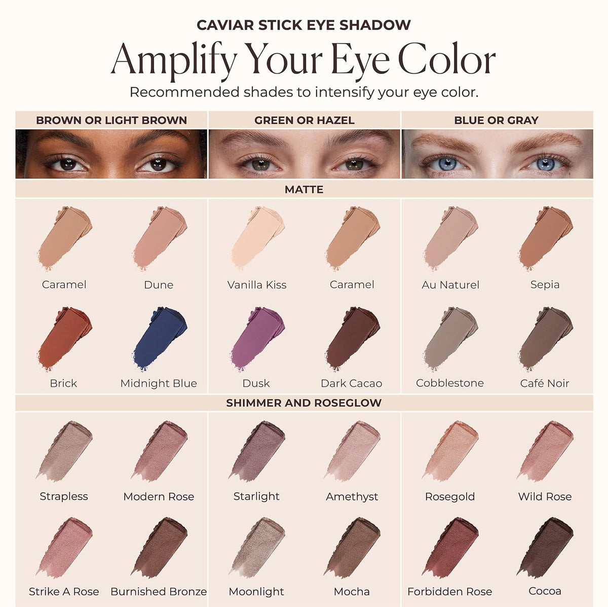 Laura Mercier Caviar Stick Cream Eyeshadow: Shimmer and Matte Finishes, 24HR Wear, Long Lasting, Rich Color, Easily Blendable and Buildable, Waterproof, Hyaluronic Acid Infused