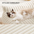 Bedsure ComfyFleece™ Shown on TV Fluffy Cute Dog Couch for Pets,30in Cream | Small & Medium Dog Bed Washable Cover,Supportive Couch Bed for Small Dogs,Pet Sofa Seen on Good Day New York,Up to 20 Lbs