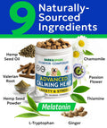 BARK&SPARK Advanced Calming Chews for Dogs - Hemp Chew + Melatonin - Anxiety Relief - Sleep Aid - Relaxing Treats - Stress Relief During Fireworks, Storms, Thunder, Barking