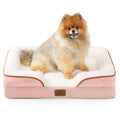 Bedsure Orthopedic Dog Bed Medium Size Dogs - Washable Small Medium Dog Cat Bed Waterproof, Comfort Cats Couch Sofa with Washable Removable Cover, Pets Bed with Nonskid Bottom, Grey, 28"