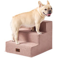 EHEYCIGA Dog Stairs for Bed 18" H, 4-Step Dog Steps for High Bed, Pet Steps for Small Dogs and Cats, Non-Slip Balanced Pet Ramp Indoor, Grey