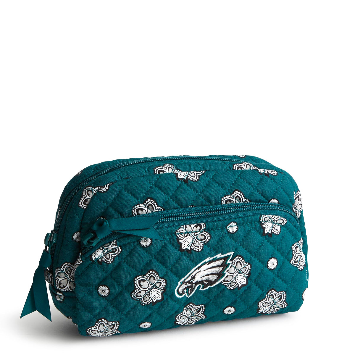Vera Bradley Women's Cotton Nfl Medium Cosmetic Makeup Organizer Bag (Multiple Teams Available)