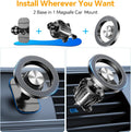 Kaistyle for Magsafe Car Mount【Strong Magnet】 Magnetic Phone Holder for Car Phone Holder Mount Dash Mounted Holders Phone Holders for Your Car Accessories for Women Men for iPhone 18 Pro Max 17 16 15