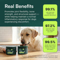 Wuffes Advanced Dog Hip and Joint Supplement with Glucosamine, Chondroitin, Omega 3, MSM, and Green Lipped Mussel, 60 Pork Flavored Chews for Small and Medium Dog Breeds