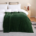 Burnt Orange Fleece Throw Blanket 50”×60” for Couch Sofa Livingroom