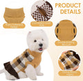 Dog Sweater Dress Plaid Knitwear for Small Dogs Girl Christmas Clothes