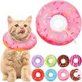 Hpetppy Cat Cone Collar Soft, Cat Recovery Collar for Wound Healing Cute Donut Adjustable Kitten Cones to Stop Licking Comfortable Lightweight Neck Elizabethan Collars for Kittens After Surgery