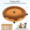 Donut Cat Bed, 21in Calming Small Dog Bed, Washable