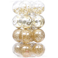 Sea Team 30-Pack Clear Christmas Ball Ornaments with Fillers, Champagne