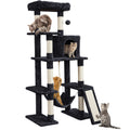 Yaheetech 63in Large Cat Tree for Heavy Cats up to 22lbs, Anti-Wobble Tower with Condo & Hammock, Space-Saving for Indoor Multi-Pet Households, Stops Furniture Scratching