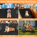Mancro Dog Car Seat Cover for Back Seat, Waterproof Dog Hammock for Car