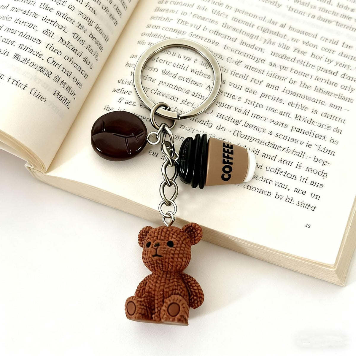 Bear Party Favor Keychains Coffee Charms Animals Theme Party Return Favors Supplies