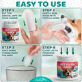 Premium Teeth Cleaning Wipes for Dogs & Cats - 50 Pcs - Pet Dental Care Finger Pads for Fresh Breath & Oral Hygiene - Embossed Pattern & Nano Plastic-Dotting to Remove Plaque & Tartar