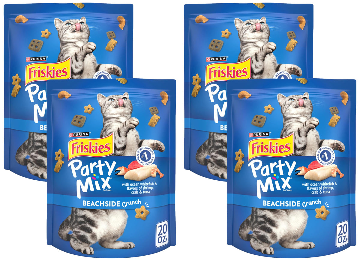 Purina Friskies Cat Treats, Party Mix Beachside Crunch - 20 oz. Pouch