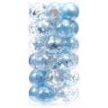 Sea Team 30-Pack Clear Christmas Ball Ornaments with Fillers, Champagne