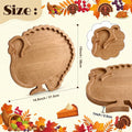 Sliner Turkey Charcuterie Board Wooden Thanksgiving Serving Platter Tray