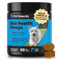 Pet Honesty Dog Skin and Coat Supplement with Salmon Oil for Dogs - Allergy Itch Relief + Skin & Coat Health, Dog Food Topper Bone Broth with Salmon Oil, Collagen, Biotin + Vitamin E (12 oz)