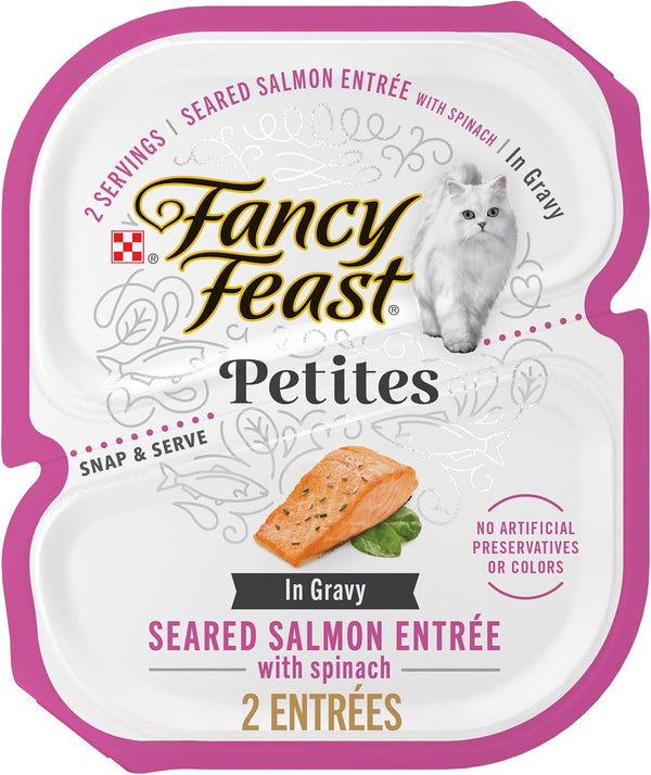 Purina Fancy Feast Petites Seared Salmon Wet Cat Food, 2.8 oz, 12-Pack