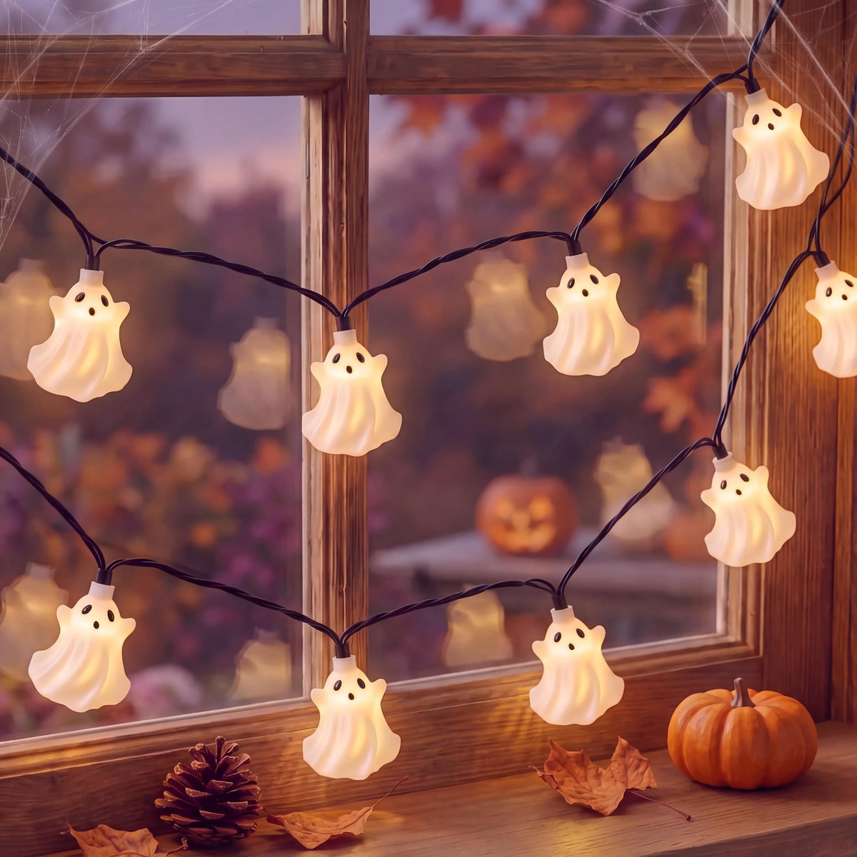 8.5 FT Fall String Lights with 10 LED 3D Acorn Plug in Autumn Décor Lights