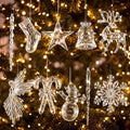20 Pcs Crystal Ornaments for Christmas Tree Decorations, Acrylic