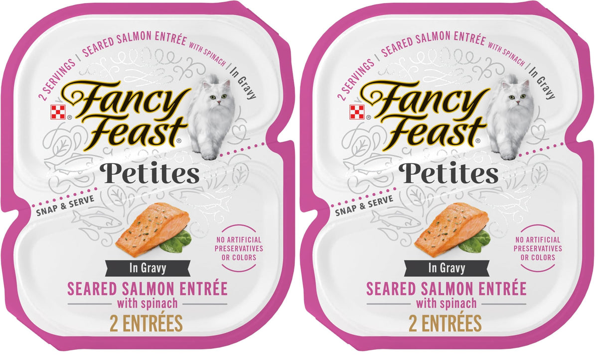 Purina Fancy Feast Petites Seared Salmon Wet Cat Food, 2.8 oz, 12-Pack