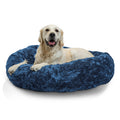 Best Friends by Sheri The Original Calming Donut Dog Bed for Large Dogs up to 100 lbs, Shag Faux Fur, Taupe, Large, 36" x 36"