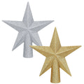 Aneco 2 Pack Glittered Christmas Tree Topper Star Treetop for Small Christmas Tree Decoration or Home Decor, Hard Plastic