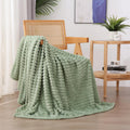 Burnt Orange Fleece Throw Blanket 50”×60” for Couch Sofa Livingroom