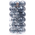 Sea Team 30-Pack Clear Christmas Ball Ornaments with Fillers, Champagne