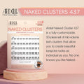 Ardell Naked Clusters 437 – Lightweight Human Hair Natural Cluster Lashes with Invisiband, Mixed Length 8–14 mm, DIY Lash Extensions, 50 Lash Clusters