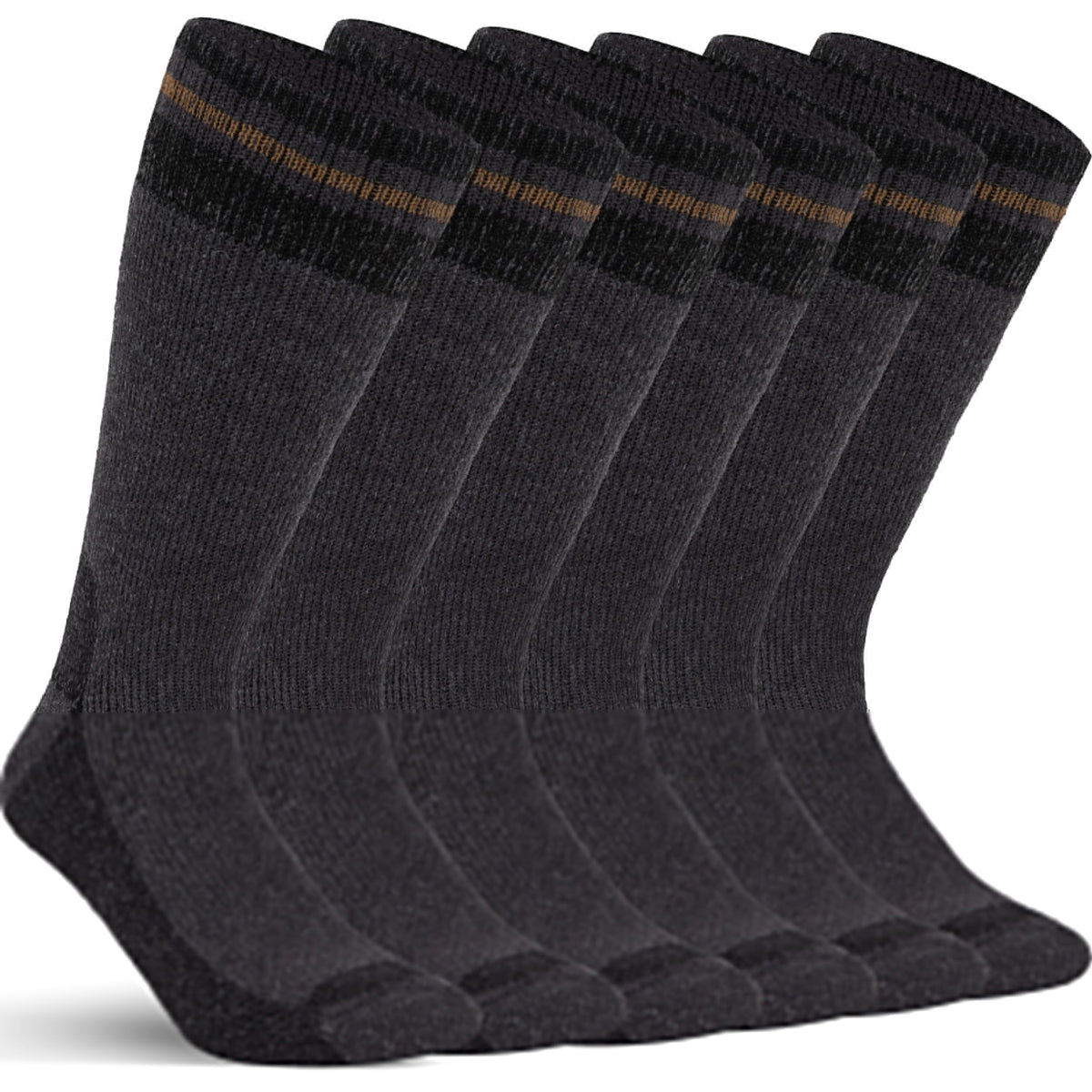 Alvada Mens Merino Wool Crew Socks Thermal and Warm Socks for Winter Work Hiking Running 3 Pairs