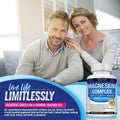Magnesium Complex Supplement 8 Elemental 1000mg - Magnesium Glycinate, Citrate, Malate, Taurate, Chelated for Easy Absorption for Bones, Muscle, Recovery, Energy, Vegan Non-GMO 90 Capsules