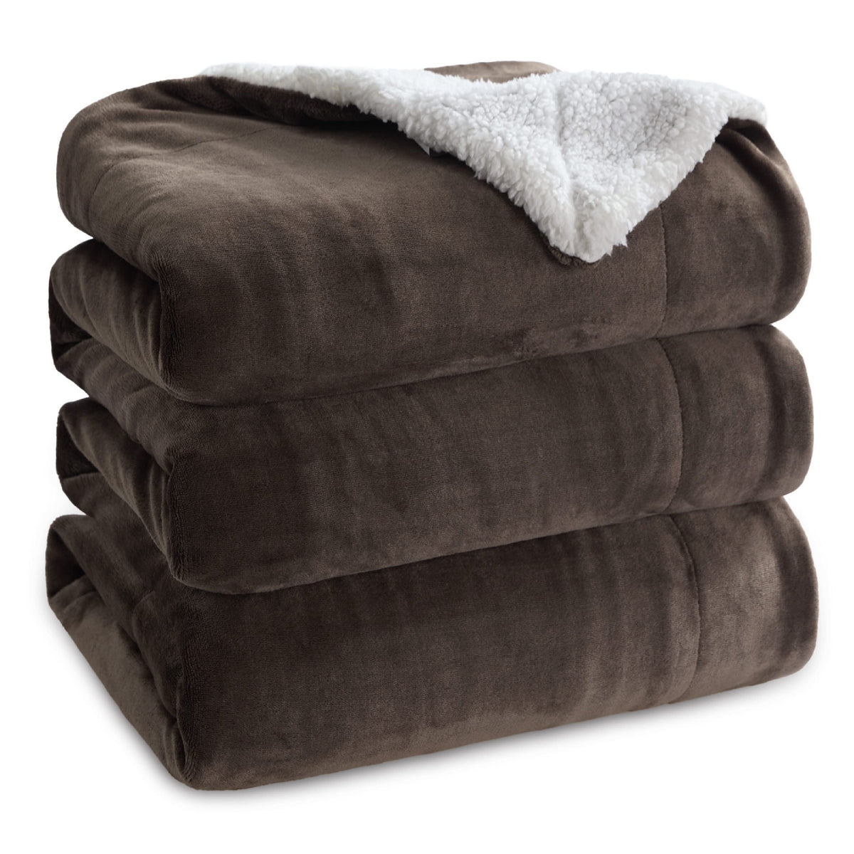 Bedsure GentleSoft Sherpa Fleece Throw Blanket for Couch, Non-Heated, Thick and Warm Throw for Women and Men, Soft Fuzzy Plush Weight Blanket for Winter, Navy, 50x60 Inches