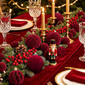 Thewe 40Pcs Velvet Shatterproof Christmas Ball Ornaments Set，Burgundy