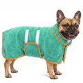 Dog Bathrobe, Super Absorbent for Small to Large Dogs, Dark Blue XL | Dog Robes with Soft Fleece, Warm & Cozy, Adjustable Fit, and Quick Drying Coat for Baths Swimming and Grooming