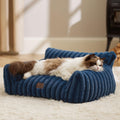 Bedsure ComfyFleece™ Shown on TV Fluffy Cute Dog Couch for Pets,30in Cream | Small & Medium Dog Bed Washable Cover,Supportive Couch Bed for Small Dogs,Pet Sofa Seen on Good Day New York,Up to 20 Lbs