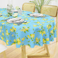 Rectangle Waterproof Vinyl Table Cloth, Wipeable Tablecloth with Flannel Backing, Plastic Table Cover for Fall, Thanksgiving (Pumpkin, 52" x 70")