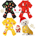 Frienda 3 Pcs Christmas Dog Pajamas,Snowman Pattern,S (fit 3.3-5.5lbs