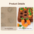 Interactive Dog Toys，Carrot Snuffle Mat for Dogs Plush Puzzle Toys 2 in 1 Non-Slip Nosework Feed Games Pet Stress Relief with 12 Carrots