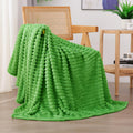 Burnt Orange Fleece Throw Blanket 50”×60” for Couch Sofa Livingroom