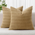 MIULEE Fall Decorative Throw Pillow Covers 18x18 Dark Rust Pack of 2