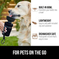 GORILLA GRIP Portable Dog Water Bottle, Food Grade Silicone, 16oz Black