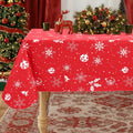 Rectangle Waterproof Vinyl Table Cloth, Wipeable Tablecloth with Flannel Backing, Plastic Table Cover for Fall, Thanksgiving (Pumpkin, 52" x 70")