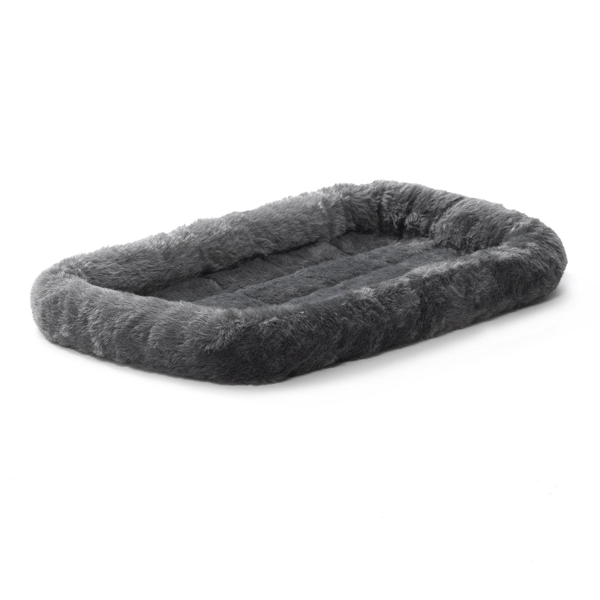 MidWest Homes for Pets QuietTime Dog Bed - White Fleece Bolster, Ultra-Soft and Machine Washable, Fits 42-Inch Crates and Carriers, for Large Breed Dogs