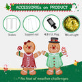 Lighted 2D Gingerbread Christmas Decorations, 2 Piece Gingerbread Man