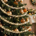 Yookeer 12 ft Silver Crystal Christmas Tree Garlands Rhinestone Ornament